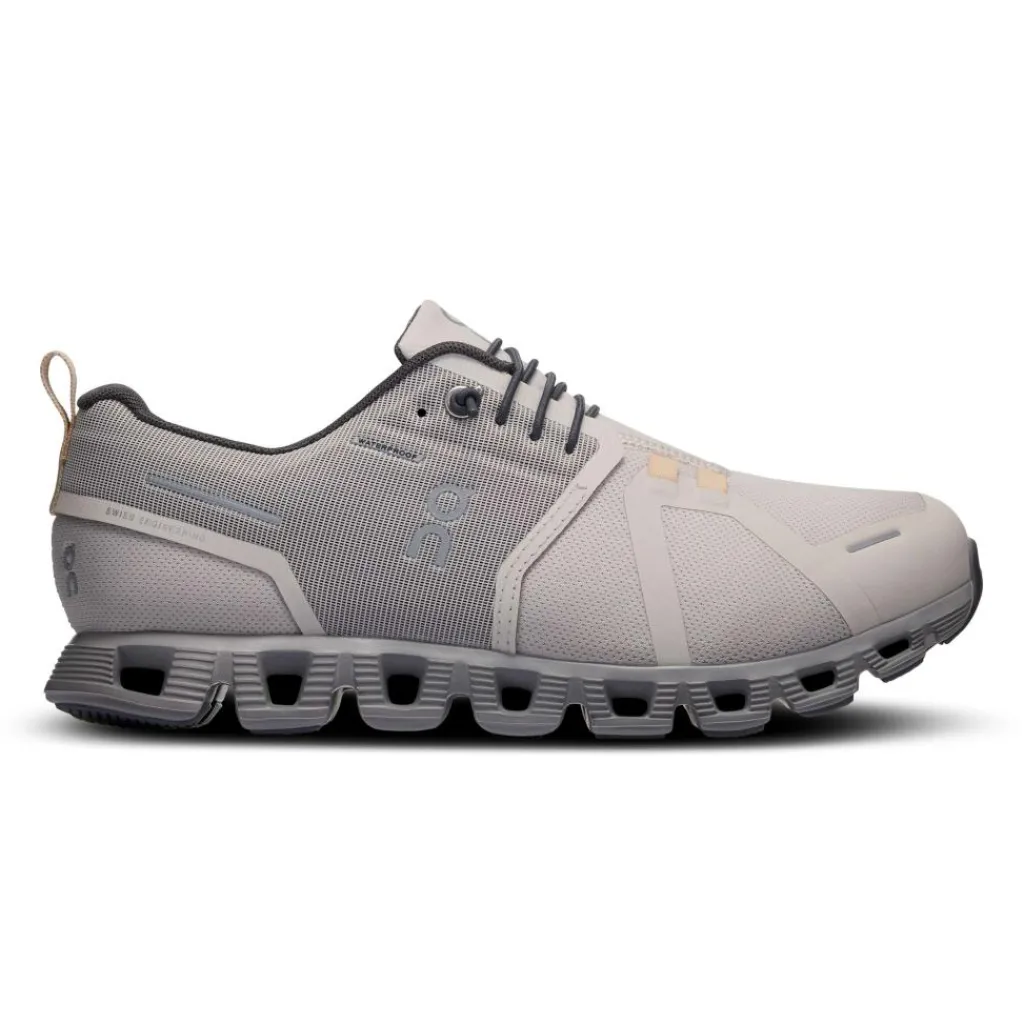 Hardloopschoenen-On Cloud 5 Waterproof hardloopschoenen dames pearl fog