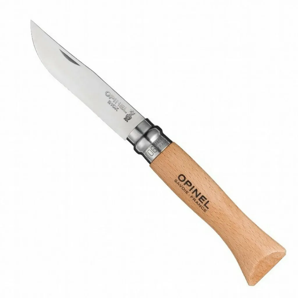 Opinel N06 zakmes hout zilver< Multitools & Zakmessen