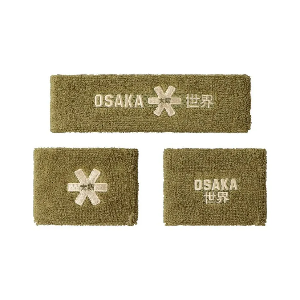 Osaka 13463 zweetband set olive< Hockeykleding