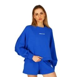 Osaka Cropped sweater dames princess blue< Sport Trui