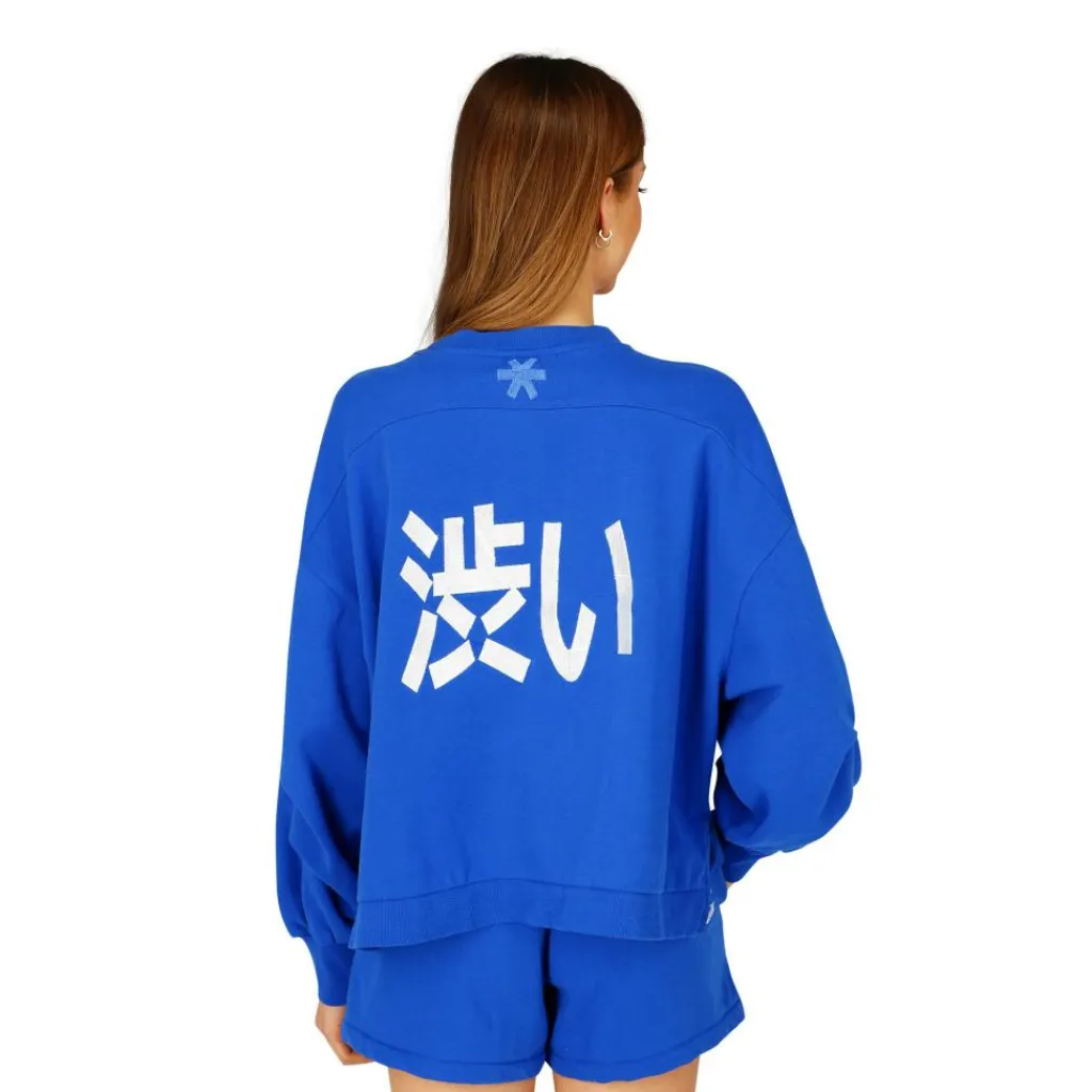 Osaka Cropped sweater dames princess blue< Sport Trui