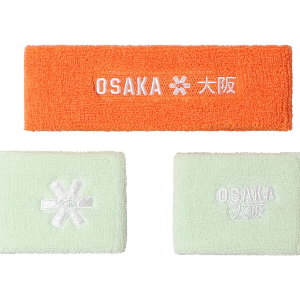 Osaka GDG00104 zweetband set true orange opal green< Hockeykleding