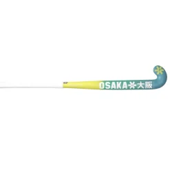 Hockeystick-Osaka Mid Bow GF hockeystick junior blue lime gradient
