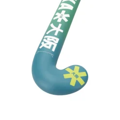 Hockeystick-Osaka Mid Bow GF hockeystick junior blue lime gradient