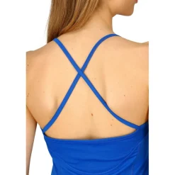 Tenniskleding-Osaka Pleated Tech tennisjurk dames princess blue