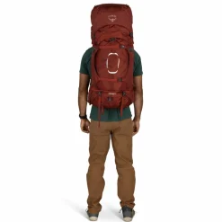 Backpacks-Osprey Aether 65 S/M backpack 65L heren deep acorn red