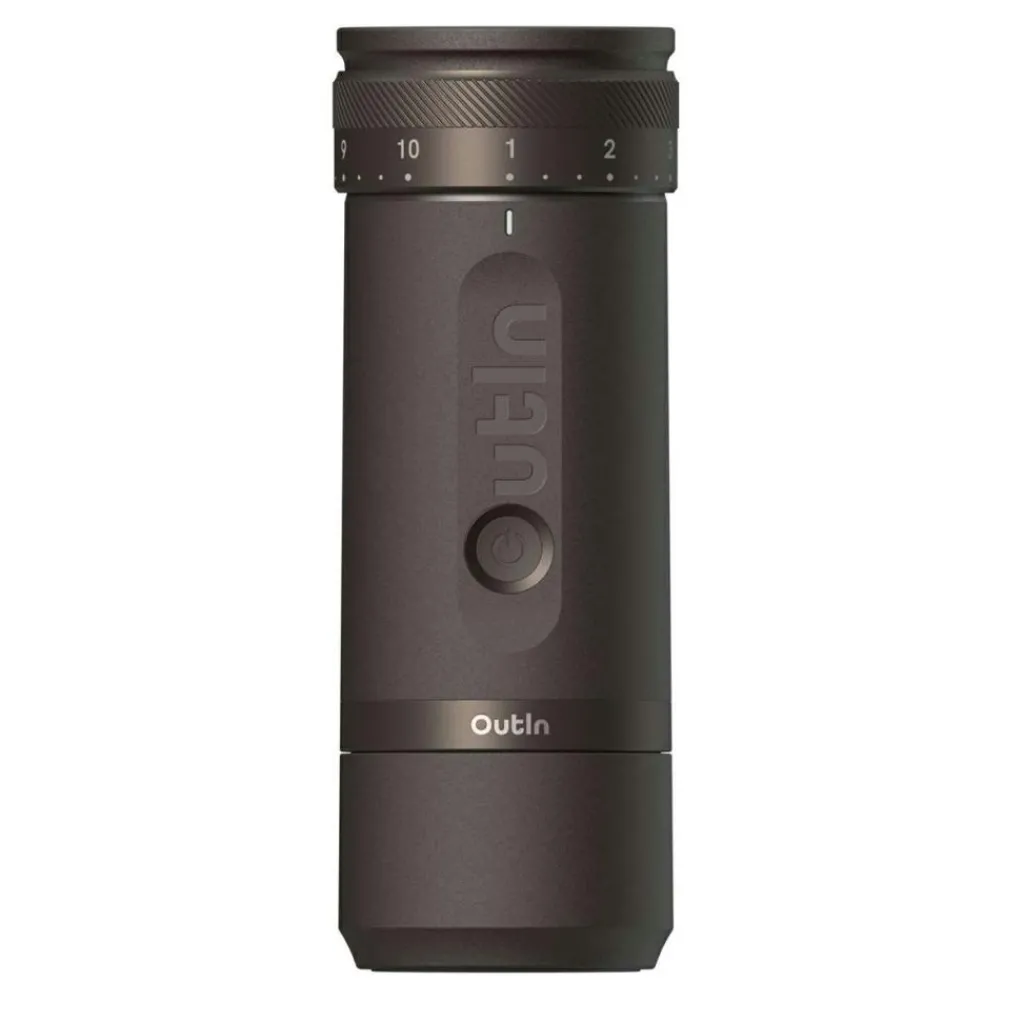 Keukenapparaten-OutIn Fino draagbare elektrische koffiemolen tundra brown