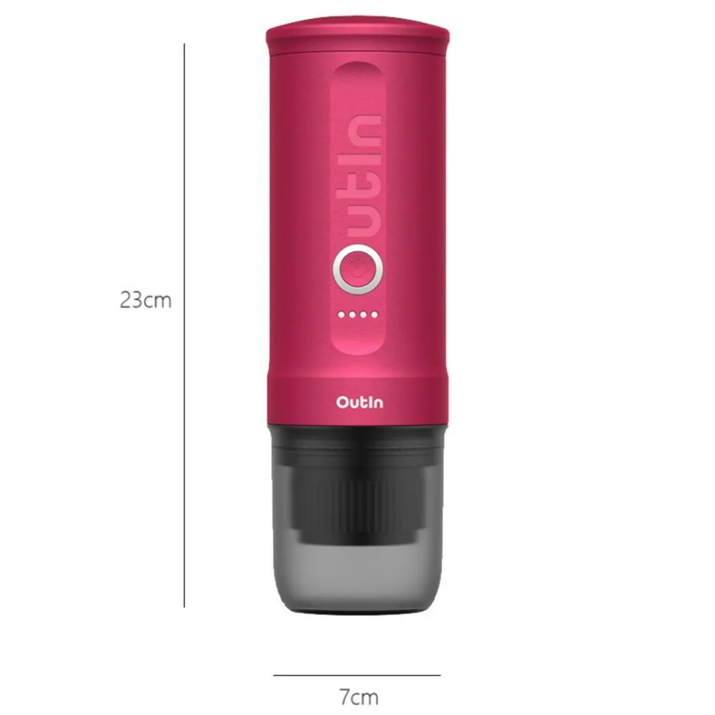 OutIn Nano draagbare espressomachine fuchsia pink< Keukenapparaten