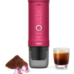 OutIn Nano draagbare espressomachine fuchsia pink< Keukenapparaten