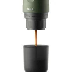 Keukenapparaten-OutIn Nano draagbare espressomachine forest green