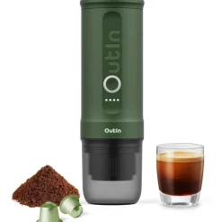 Keukenapparaten-OutIn Nano draagbare espressomachine forest green