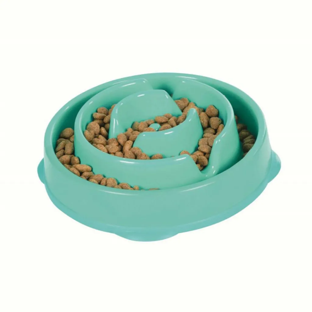 Outward Hound Fun Feeder Slo Bowl Mini voerbak groen< Hondenartikelen