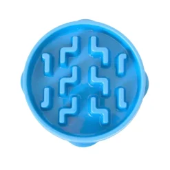 Hondenartikelen-Outward Hound Fun Feeder Slo Bowl voerbak blauw