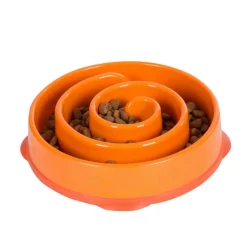 Outward Hound Fun Feeder Slo Bowl Mini voerbak oranje< Hondenartikelen