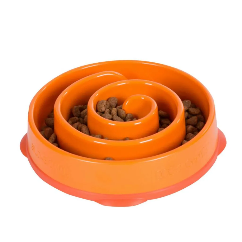 Outward Hound Fun Feeder Slo Bowl Mini voerbak oranje< Hondenartikelen