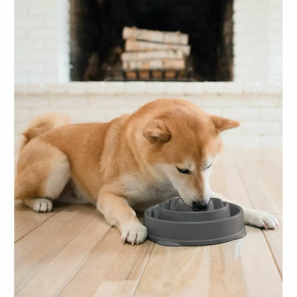 Outward Hound Fun Feeder Drop Medium voerbak grey< Hondenartikelen