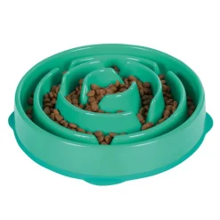 Hondenartikelen-Outward Hound Fun Feeder Slo Bowl voerbak groen