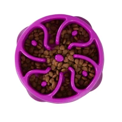 Hondenartikelen-Outward Hound  Fun Feeder Slo Bowl Mini voerbak paars