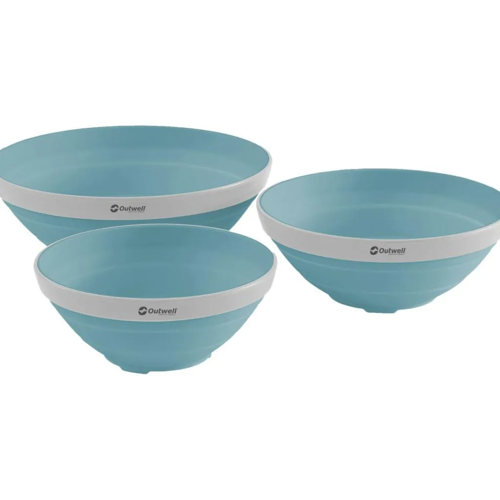 Outwell Collaps opvouwbare schalenset 3,5 - 2 - 1,5 liter classic blue< Schalen