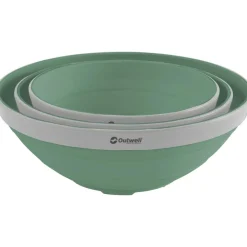 Schalen-Outwell Collaps opvouwbare schalenset 3,5 - 2 - 1,5 liter shadow green