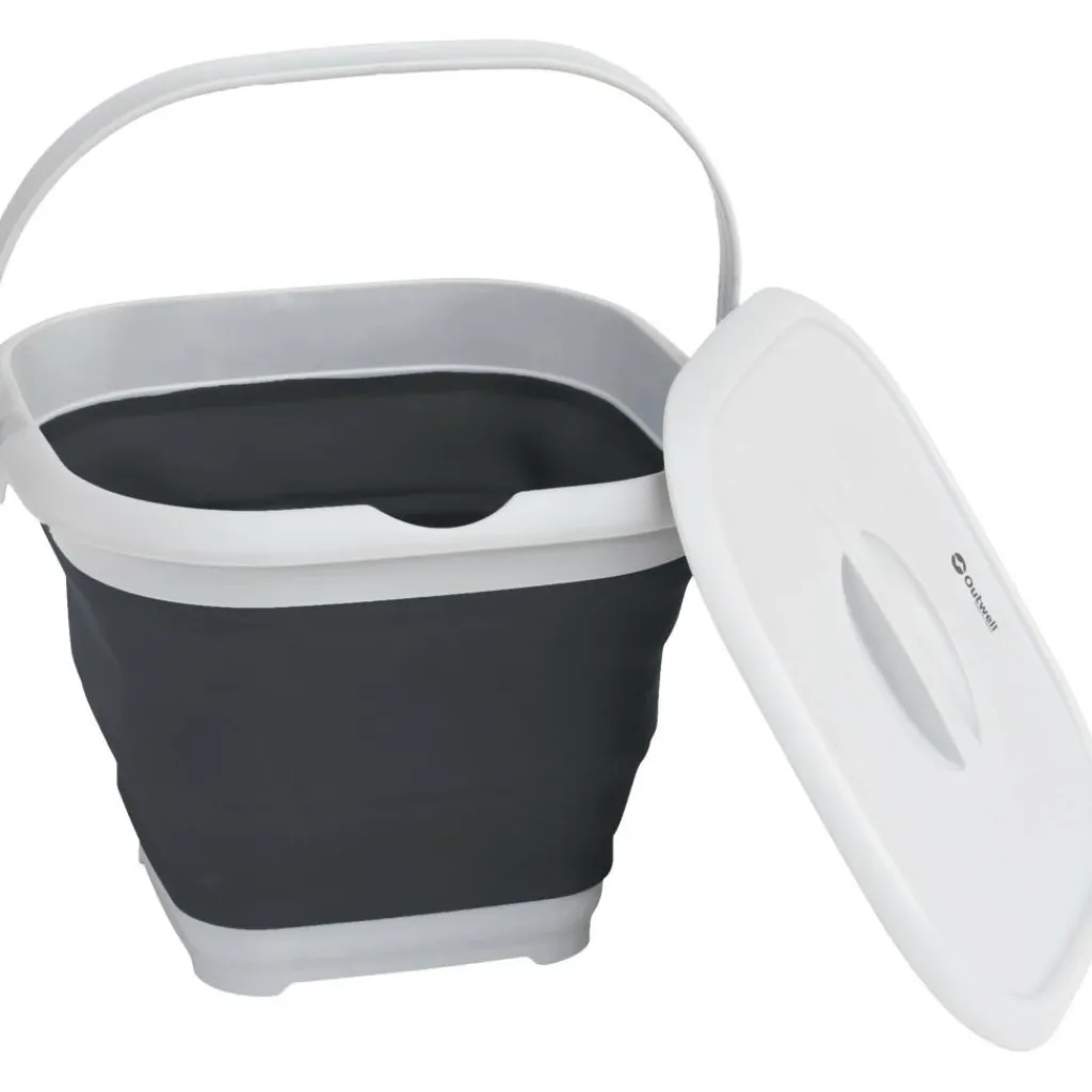 Outwell Collaps opvouwbare emmer vierkant met deksel 9 liter navy night< Emmers & Bakken