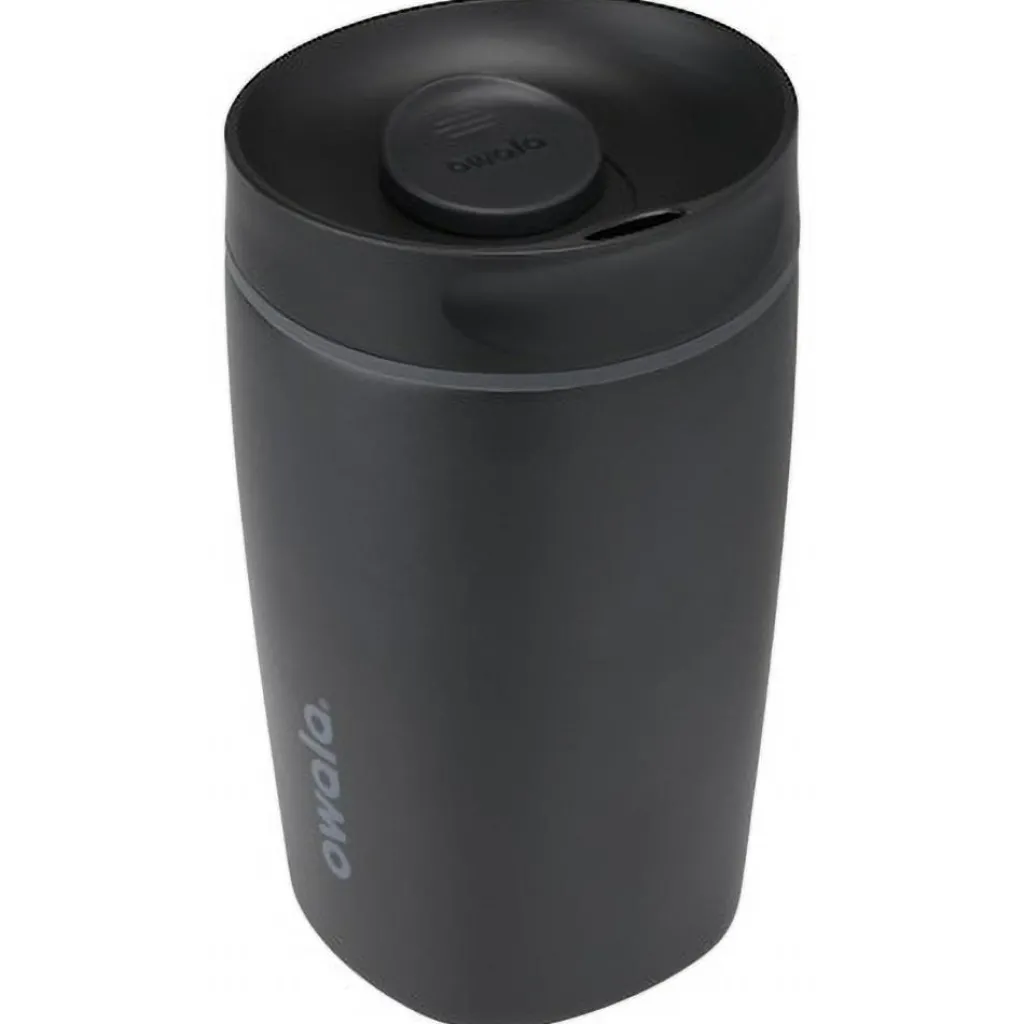 Drinkflessen-Owala SmoothSip Slider thermosbeker 355 ml very very dark