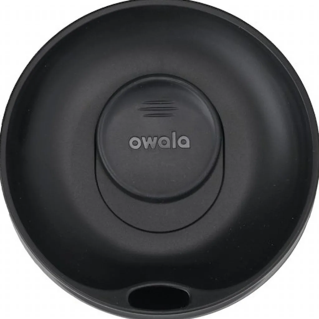 Drinkflessen-Owala SmoothSip Slider thermosbeker 355 ml very very dark