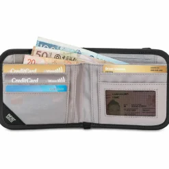 PacSafe RFIDsafe V100 Bifold portemonnee black< Moneybelts & Documententasjes