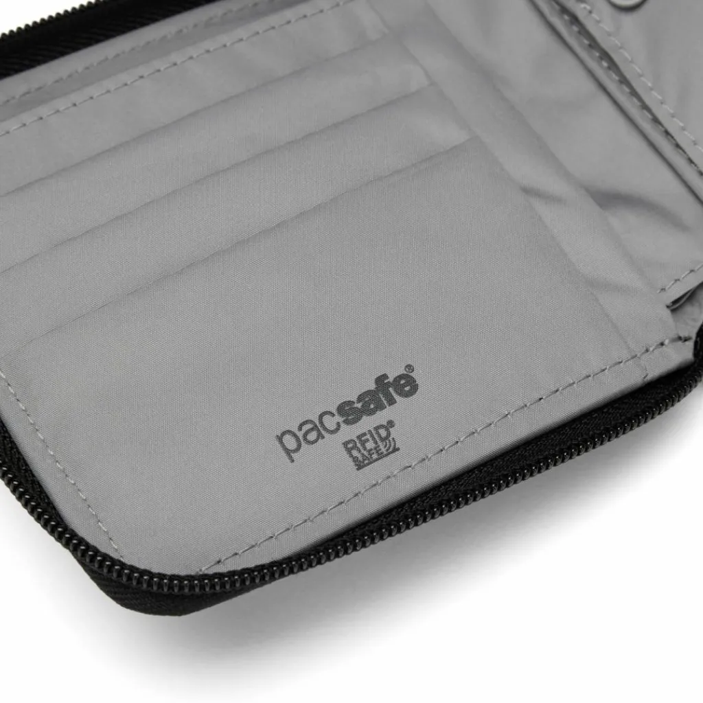 PacSafe RFIDsafe Zip Around portemonnee jet black< Moneybelts & Documententasjes
