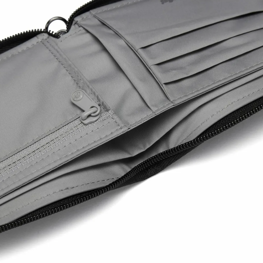 PacSafe RFIDsafe Zip Around portemonnee jet black< Moneybelts & Documententasjes