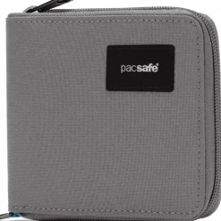 Moneybelts & Documententasjes-PacSafe RFIDsafe Zip Around portemonnee stone
