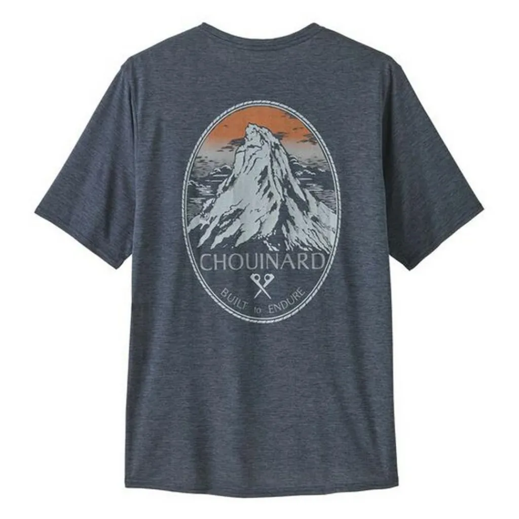Outdoor Shirt-Patagonia Capilene Cool Daily Graphic shirt heren chounaird crest smolders blue x-dye
