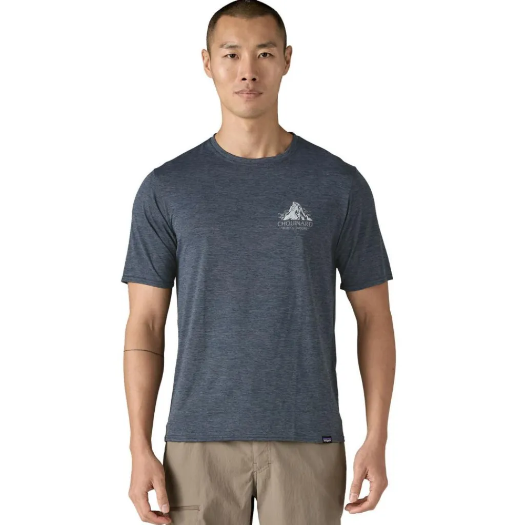 Outdoor Shirt-Patagonia Capilene Cool Daily Graphic shirt heren chounaird crest smolders blue x-dye