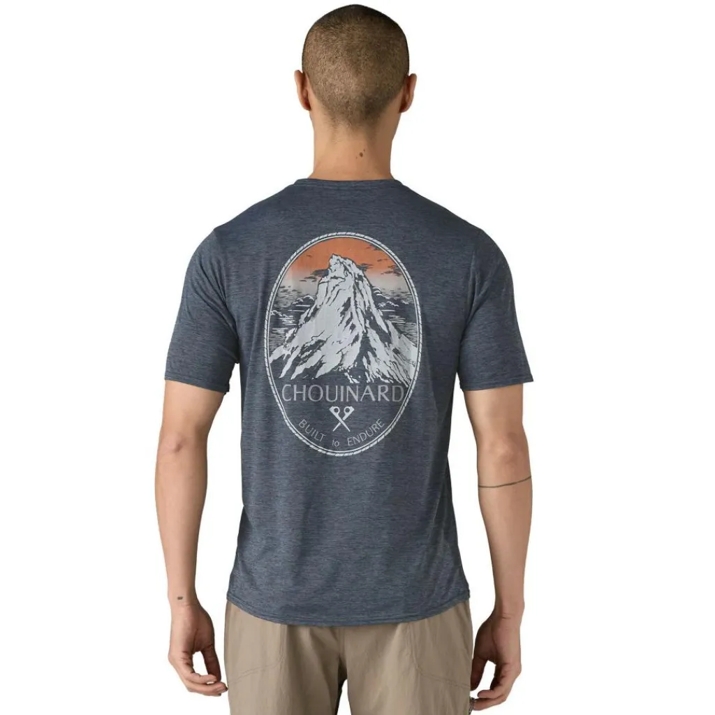Outdoor Shirt-Patagonia Capilene Cool Daily Graphic shirt heren chounaird crest smolders blue x-dye