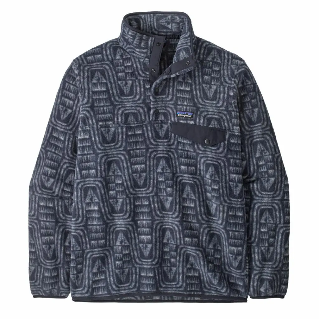 Outdoor Trui-Patagonia Lightweight Synchilla Snap-T sweater heren flow sunken blue