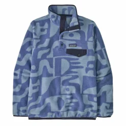 Outdoor Trui-Patagonia Lightweight Synchilla Snap-T sweater dames mother  tree barnacle blue