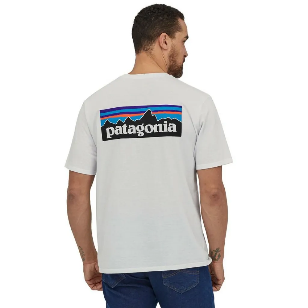 Patagonia P-6 Logo Responsibili-Tee shirt heren white< Outdoor Shirt