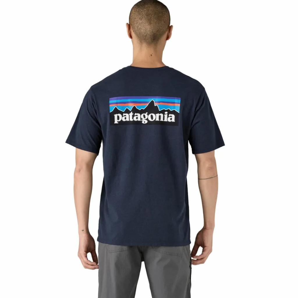 Patagonia P-6 Logo Responsibili-Tee shirt heren new navy< Outdoor Shirt