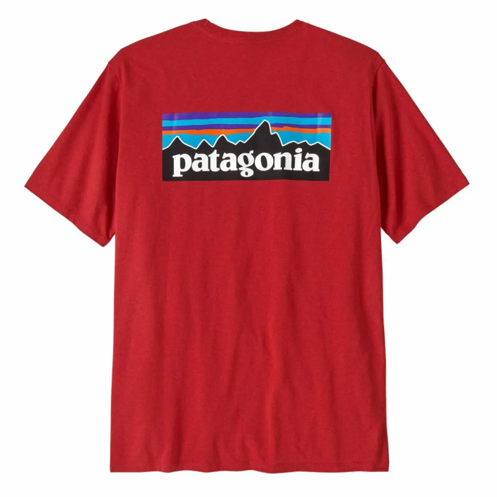 Patagonia P-6 Logo Responsibili-Tee shirt heren amanita red< Outdoor Shirt