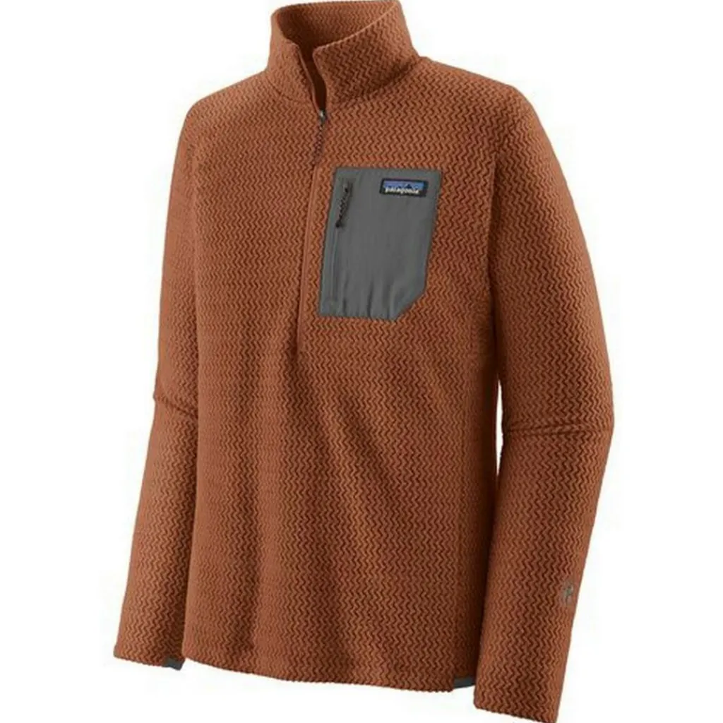 Patagonia R1 Air Zip Neck fleece sweater heren robin brown< Outdoor Trui