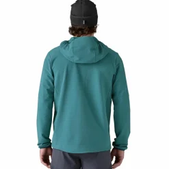 Fleece Vest-Patagonia R1 TechFace Hoody fleece vest heren wetland blue