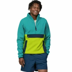 Outdoor Trui-Patagonia Synchilla Fleece Anorak sweater heren phosphorus green