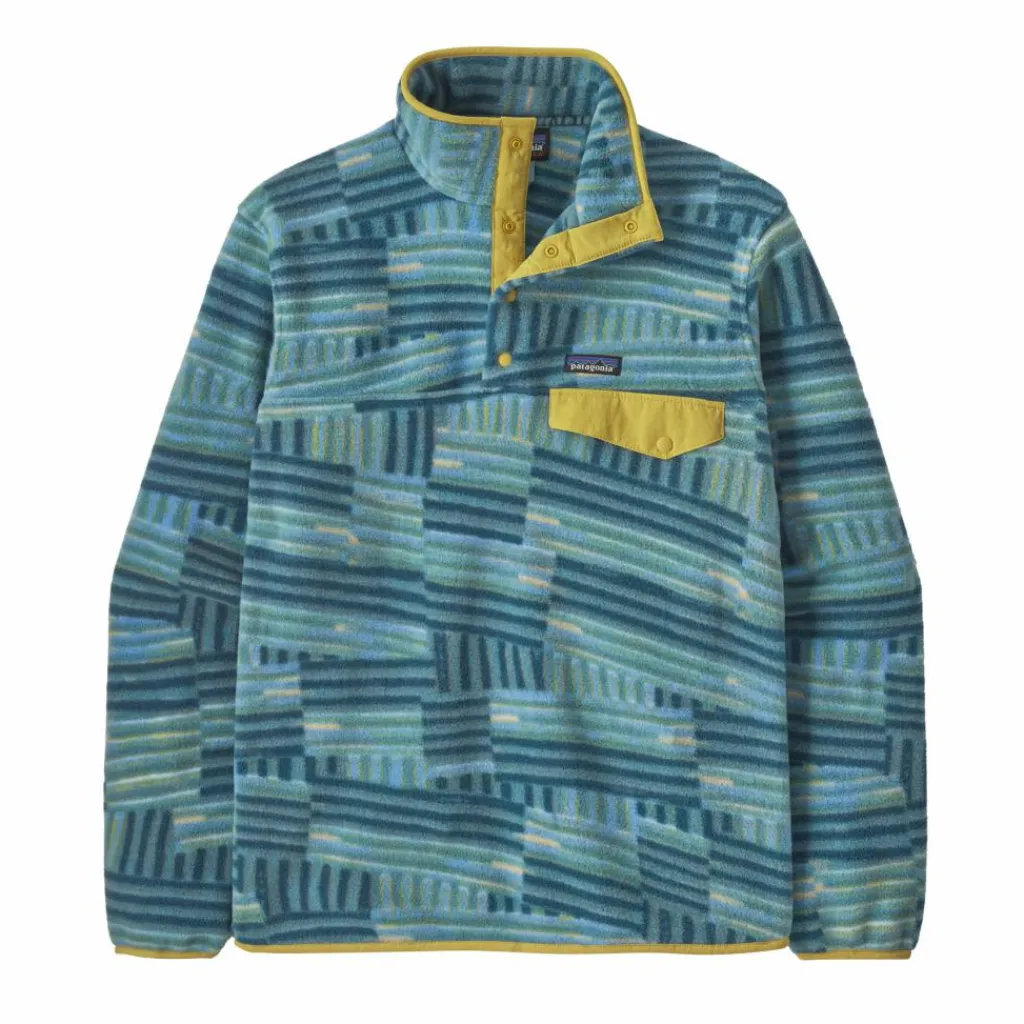Patagonia Synchilla Snap-T fleece sweater heren quilty fitz wetland blue< Outdoor Trui