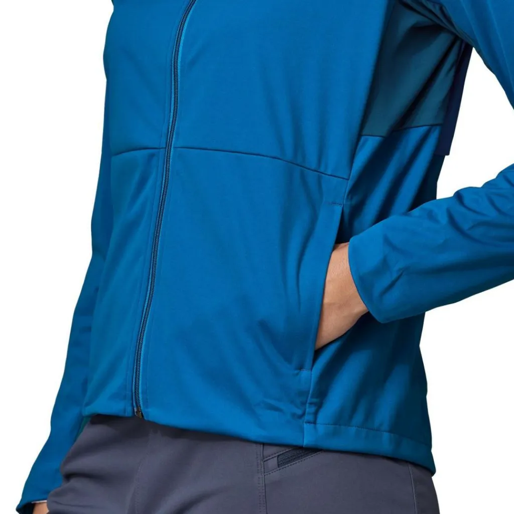 Outdoor Jack|Fleece Vest-Patagonia Wind Shield softshell jas dames endless blue