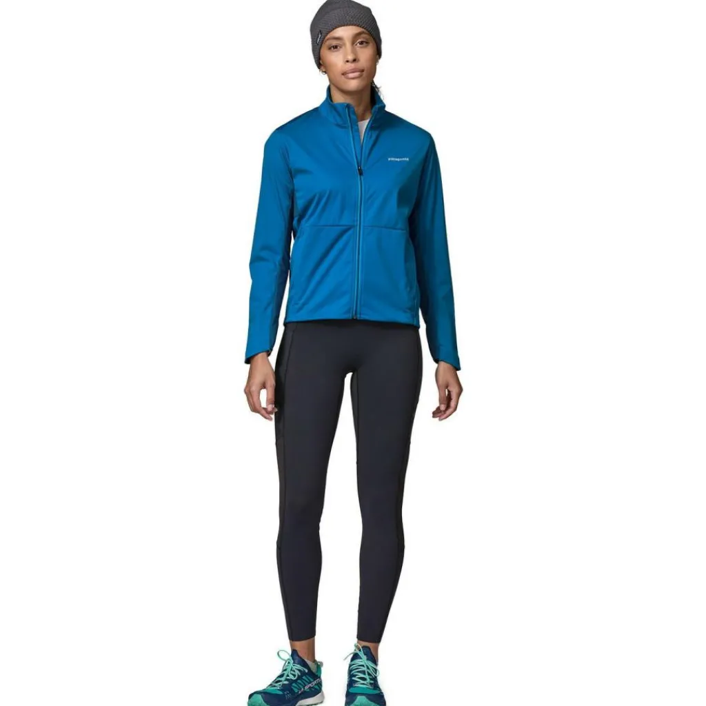 Outdoor Jack|Fleece Vest-Patagonia Wind Shield softshell jas dames endless blue