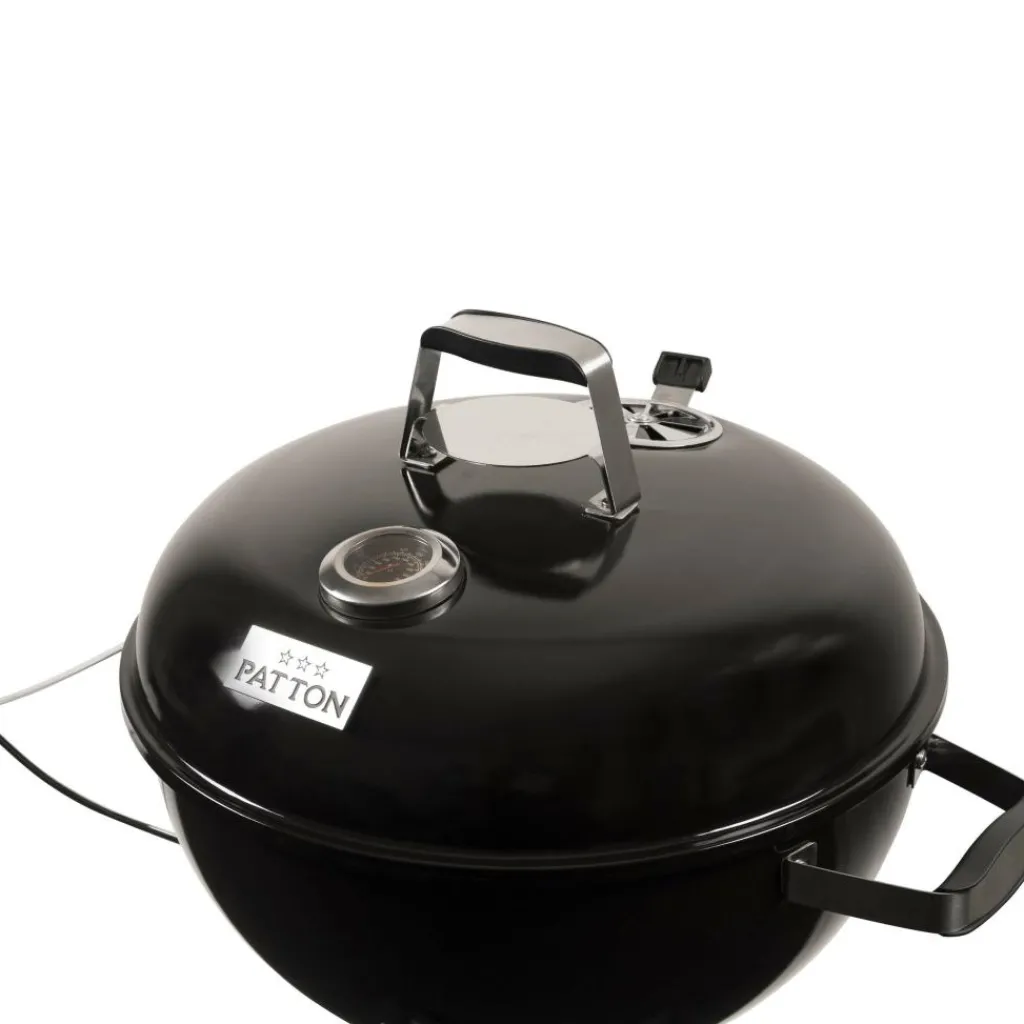 Houtskool Bbq-Patton Kettle Chef houtskoolbarbecue 57 cm premium black