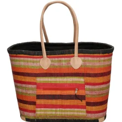 PE Florence Raffia strandtas red< Strandtassen