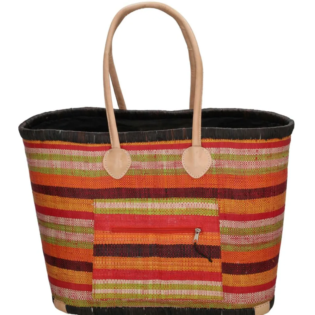 PE Florence Raffia strandtas red< Strandtassen