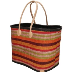 PE Florence  Raffia strandtas red< Strandtassen