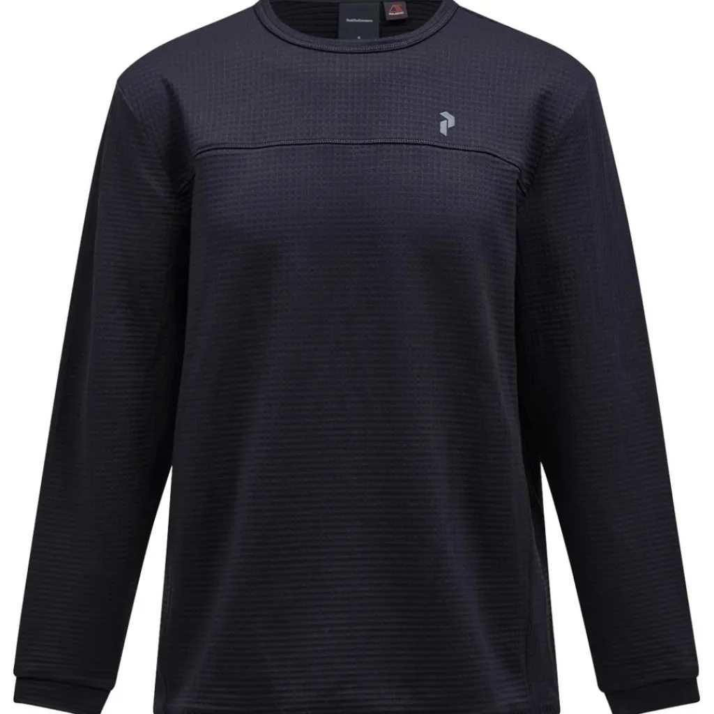 Ski Truien|Wintersport-Peak Performance Trail Polartec sweater heren black